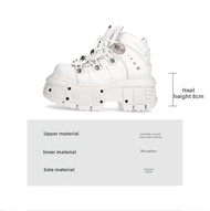 Y2K Retro Thick Sole High-cut Leather Shoes