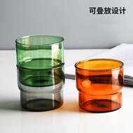 Color High Borosilicate Glass Household Juice Drink Cup Stacking Cup Office Coffee Cup Glass Water C