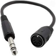 5 Pin Female to Akai Stereo Midi Audio Cable 6.35mm Length 30cm