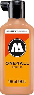 Molotow ONE4ALL Acrylic Paint Refill, For Molotow ONE4ALL Paint Marker, Peach Pastel, 180ml Bottle, 