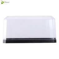 DEMI Plastic Clear Display Case Box 9.6x 4.8x 4.8inch Rectangle Showcase Box with Black Base High quality Display Case for Collectibles for Model Car Memorabilia Figurines