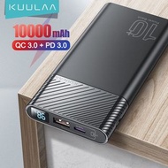 KUULAA權力銀行10000 mah QC PD PowerBank快速收費紅米注意10 9 pro略m3 x3 f3門