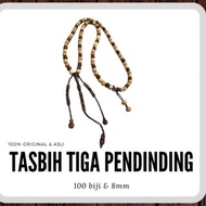 TASBIH sejuta 3 PENDINDING 100 biji 3 teras Gemunggal Emas,Gemunggal Gunung,Bidara Arab 7.5-8mm kira