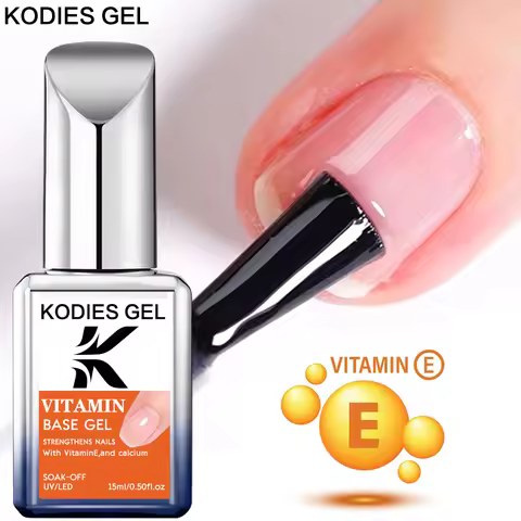 KODIES GEL Vitamin Rubber Base Coat Gel Nail Polish Keratin Calcium Base Primer Semi Permanent Long 