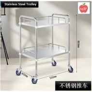 2 Tier Instrument Trolley Stainless Steel | 2 Tier Trolley Stainless Steel