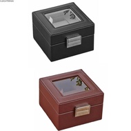 CLEIGHTEEN8H Watch Box, Leather Wood Watch Storage Box, Portable 1 Watch Slot Watch Collection Box H