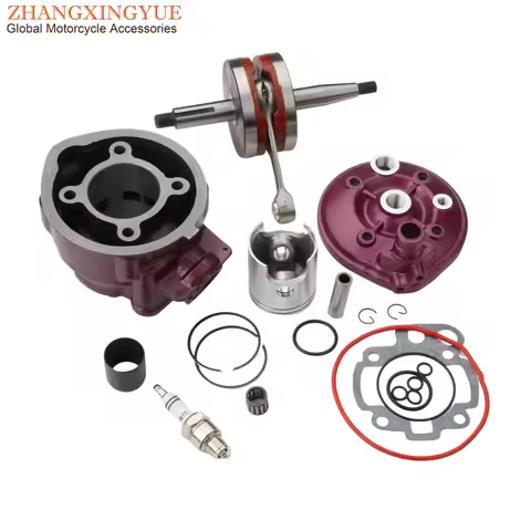 AM6 49mm 90cc Big Bore Cylinder Kit & Crankshaft For Motorhispania RX RYZ SM Pro Racing Enduro Super
