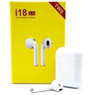 Wireless i18 TWS with Bluetooth 5.0 and Charging Case Touch Control | 无线无线双耳立体声音乐耳机