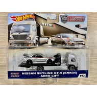 Hot Wheels Team Transport Nissan Skyline Nismo GTR R34 Aero lift