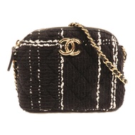 CHANEL 粗花呢Mini Clutch With Chain Bag金扣鏈帶肩背袋
