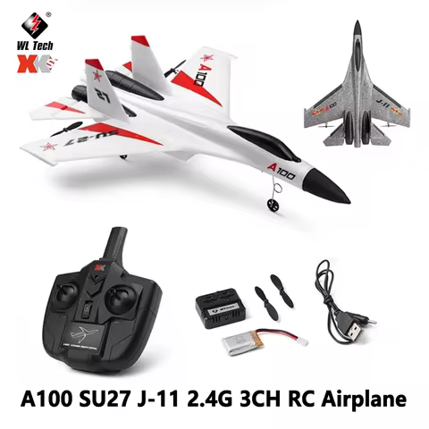 WLtoys A100 2.4G 3CH RC Airplane SU27 J-11 EPP Foam Glider RC Jet RTF Drone Parts Outdoor Hobby Plan