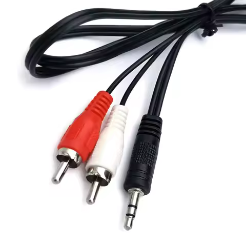 3.5mm Jack to 2 RCA Audio Cables Stereo 3.5 mm Male to 2RCA Male Coaxial Aux Cable For TV Sound Lapt