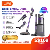 【NEW LAUNCH】ILIFE S90 Pro Cordless Vacuum Cleaner 35Kpa Automatic Dust Collection Station 180° Flat-