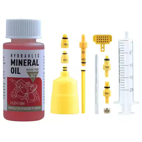 High Performance Bike Brake Mineral Oil - 60ml/2oz - Ideal for Shimano and Tektro Hydraulic Brake Sy