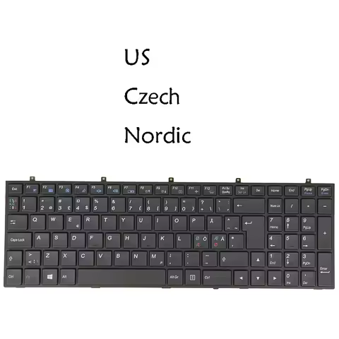 US Nordic LA Spanish Czech Slovak Keyboard For Clevo W670SFQ W670SFQ1 W670SHQ W670SJQ W670SJQ1 W670S