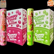 ของแท้ ขนม เมจิ ช็อกโกแลตเคลือบ วุ้นเจลาติน รสองุ่นเขียว สตรอว์เบอร์รี 50 กรัม Meiji Gummy Choco Gre