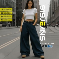 919 Jeans : Women’s High Waist Wide Leg Jeans Korean Style Streetwear Denim Pants