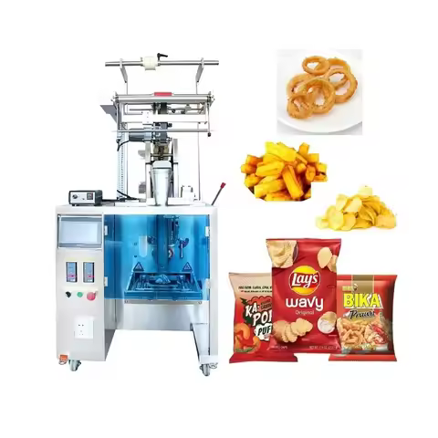 Semi-Automatic French Fries Cassava Crisp Tortilla Banana Potato Chips Biscuits Snack Packing Machin