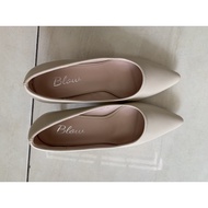 Beige Blow Heels Shoes