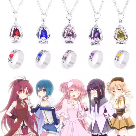 Anime Puella Magi Madoka Magica Necklace Kaname Madoka Miki Sayaka Tomoe Mami Soul Gem Pendant Neckl