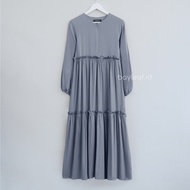 Bayleaf.id Ziaa Basic Maxi Dress Rayon / Dress Gamis Wanita Busui