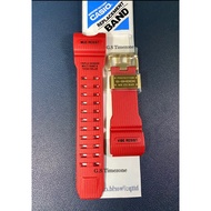 Casio G-Shock Replacement Band for Mudmaster GWG-1000GB-4A / GWG-1000GB (Red with Gold buckle &amp; Gold keeper)- Band Only