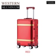 กระเป๋าเดินทาง รุ่น WESTERN ALUMINIUM [รับประกัน 3 ปี] อลูมิเนียมHigh-Gradeแท้100%ทั้งใบ แบรนด์ VOYA