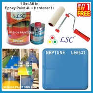 5 Liter LSC Two Pack Epoxy Floor Paint - 4 Liter + 1 Liter = 5L ( FREE 1 SET 7 INCH NIPPON EPOXY ROL