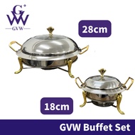 GVW Bekas Makanan Bekas Kuih Raya Tray Makanan Bertutp Tray Buffet Set Buffet Warmer Buffet Stand Fo