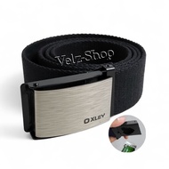 [110cm - 210cm] MEN'S WOMEN'S CANVAS BELT BUCKLE 4CM OPEN BOTTLE FASHION BELT BLACK
