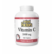 ✅READY STOCK✅Natural Factors, Vitamin C Timed Release 1000 mg, 180 Tablets