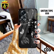 Oppo A58 4G Case - Hardcase Glossy casing Oppo A58hp [Motif - Aesthetic 01] - AnekaCase softcase gla