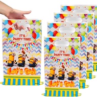10-40pcs Minions Gift Bag Candy Biscuit Packing Bags, loot bag Gift Bag for Guest Kids Birthday Supp