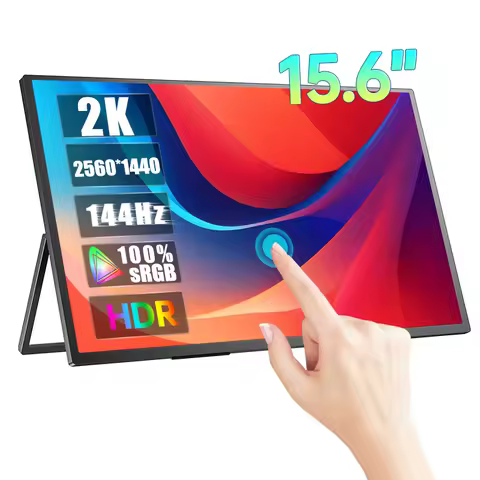 15.6 Inch 2K 144Hz Touchscreen Portable Monitor 2560*1440 100%sRGB Display With VESA Stand 180° Adju