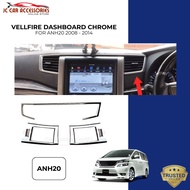 Toyota Vellfire ANH20 Dashboard Chrome Cover Alphard Front Panel Aircond Interior Garnish Accessorie