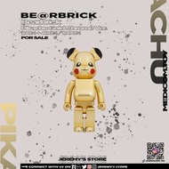 Be@rbrick Pikachu Gold Chrome Ver. 100%+400% / 1000% (Yellow)