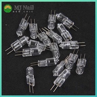 MJNS 10pcs 35W 50W 12V หลอดไฟ LED G4 หลอดไฟ หลอดฮาโลเจน โคมไฟแคปซูล หลอดไฟ วอร์มไวท์