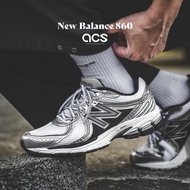 New Balance Casual Shoes 860 V2 Men's Women's White Black Silver Retro Jogging NB [ACS] ML860XD D