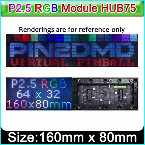 P2.5 Full Color LED Display Module,HUB75,160mm*80mm,P2.5RGB LED Panel 64×32 P2.5 1/16Scan Matrix,Com