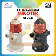 MIKOTEK MT-7238 COMBINATION FITTING | SNI SNI SNI SNI | 6A 250V | Black and White | Heat Resistant