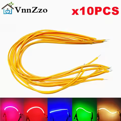 10PCS 3V Ultra Slim COB LED Flexible Filament 38mm 60mm 130mm Retro Edison Bulb Lamp Parts LED Diode