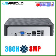 HFJSJ H.265 8MP ระบบ NVR พร้อมหน้ารองรับมนุษย์ Xmeye Pro ตรวจสอบแอปมือถือ36CH 32CH 16CH 10CH 4K H.26