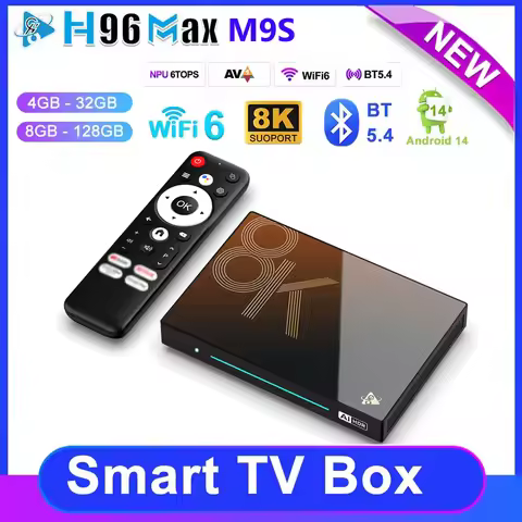 H96 MAX M9S Android14 Rockchip RK3576 TV Box AI VisionPQ TV Box Support 8K Video Decoding 8G 128G LP
