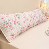 1Pc Pillowcase 48x180Cm Long Couple Pillow Floral Pattern Pink Quilted Checkered Pattern Pillow Case