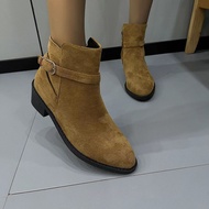 Niche Side-Zip Martin Boots - Autumn/Winter 2025 Women's Leather Casual Shoes