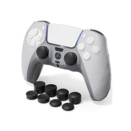 FUNKID PlayStation 5 PS5 Controller Cover Accessories Made of Silicone Soft Shock Absorbing Non-slip Stick Cap Easy Mounting Super Lightweight Shock Resistant White