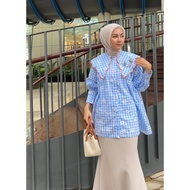 KATUN Hello Bestie - Sachi Collar Blouse Vol.2 LD 130cm - Women's Long Sleeve Floral Striped Casual 