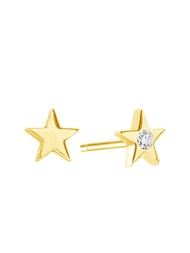 PRIMA ต่างหูเพชรตัวเรือน 9K สี Yellow gold Little star collection รหัสสินค้า 991E1689-01