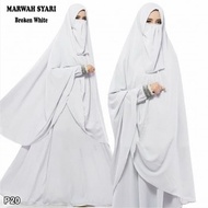 Gamis Cadar Syari Marwah / Gamis Set Khimar Cadar / Gamis Set Cadar Jumbo / Gamis Syari Set Hijab / 