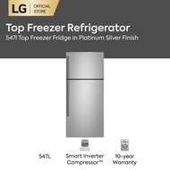 547l Top Freezer Fridge in Platinum Silver Finish